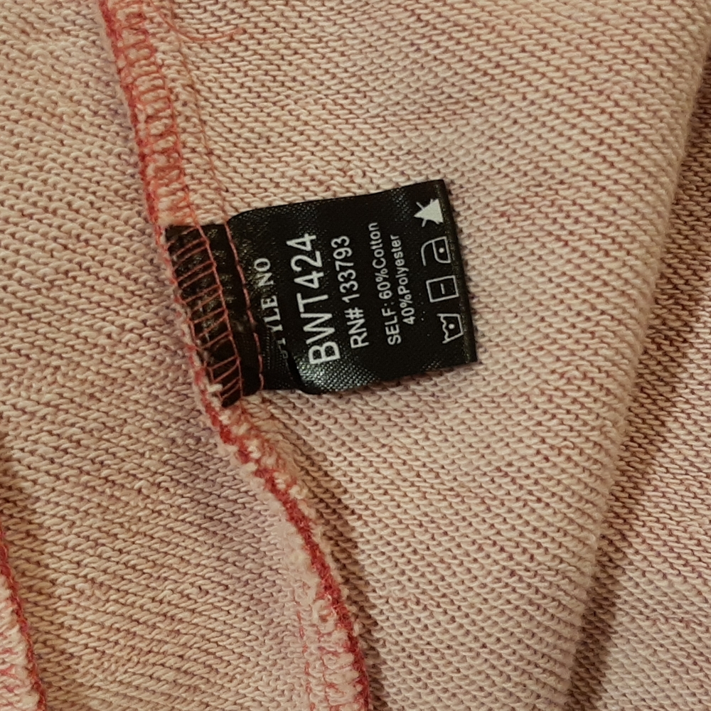 POL Pink French Terry Button-Down Shacket (Medium) - Picture 9 of 9